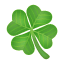 four leaf clover on platform Whatsapp