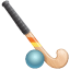 field hockey stick and ball on platform Whatsapp