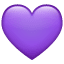 purple heart on platform Whatsapp