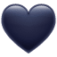 black heart on platform Whatsapp