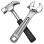 hammer and wrench on platform Whatsapp