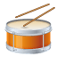 drum with drumsticks on platform Whatsapp