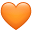 orange heart on platform Whatsapp