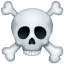 skull and crossbones on platform Whatsapp
