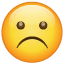 frowning face on platform Whatsapp