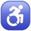 wheelchair symbol on platform Whatsapp