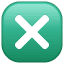 cross mark button on platform Whatsapp