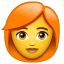 woman: red hair on platform Whatsapp
