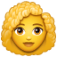 woman: curly hair on platform Whatsapp