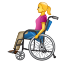 woman in manual wheelchair on platform Whatsapp