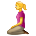 woman kneeling on platform Whatsapp