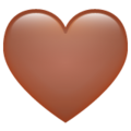 brown heart on platform Whatsapp