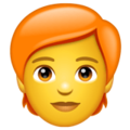 person: red hair on platform Whatsapp