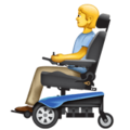 person in motorized wheelchair on platform Whatsapp