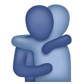 people hugging on platform Whatsapp