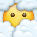 face in clouds on platform Whatsapp