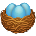 nest with eggs on platform Whatsapp