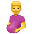 pregnant man on platform Whatsapp