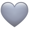 grey heart on platform Whatsapp