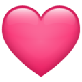 pink heart on platform Whatsapp